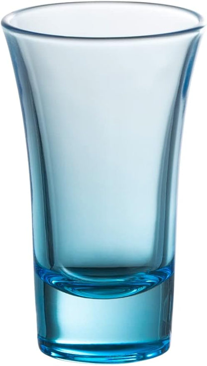 M&N HOME Ombre Blue Shot Glass Set, 2 Oz Set of 6 Colored Shot shot glasses, Whiskey Glasses, Tequila Shot Glasses, Cocktail Glasses, Round Shot Glasses for Vodka, Spirits & Liquor (Gradient Blue)