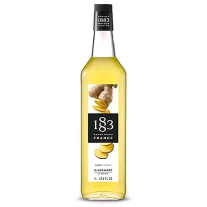 1883 Ginger Syrup for Drinks, Made in France, 1 Liter Glass Bottle