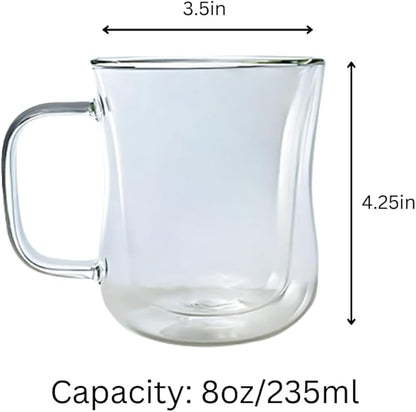LEMONSODA Double Walled Colored Insulated Coffee Mugs - 10oz - Hot or Cold Latte, Tea, Cappucino, Coffee, Espresso Mug with Handle - Premium Packaging (Set of 4)