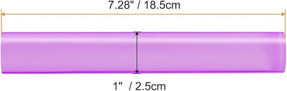 HARFINGTON Acrylic Clay Roller 7.28 Inch x 1 Inch Solid Non-Stick Plastic Round Tube Roller Polymer Clay Rod Fondant Rolling Pin for Shaping, Sculpting, Modeling DIY Crafts, Purple