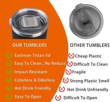 14 oz Stainless Steel Vacuum Insulated Tumbler with handle & MacSlider Lid, Dishwasher Safe & Spill Proof Coffee Cup, Travel Mug for Hot/Cold Drinks, Durable Design - Gray