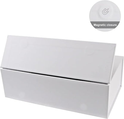 Gift Box, 10' x 6' x 3', 5PCS, White, Luxury Gift Packaging with Magnetic Closure Lid, Ideal for Christmas, Thanksgiving, Wedding, Mother's Day, Birthday Gifts