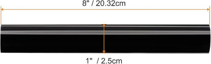 HARFINGTON Acrylic Clay Roller 8 Inch x 1 Inch Solid Non-Stick Plastic Round Tube Roller Polymer Clay Rod Fondant Rolling Pin for Shaping, Sculpting, Modeling DIY Crafts, Black