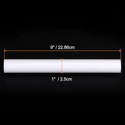HARFINGTON Acrylic Clay Roller 9 Inch x 1 Inch Solid Non-Stick Plastic Round Tube Roller Polymer Clay Rod Fondant Rolling Pin for Shaping, Sculpting, Modeling DIY Crafts, White