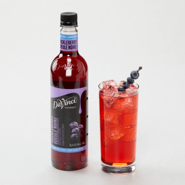 DaVinci Gourmet Sugar-Free Huckleberry Syrup, 25.4 Fluid Ounces (Pack of 1)