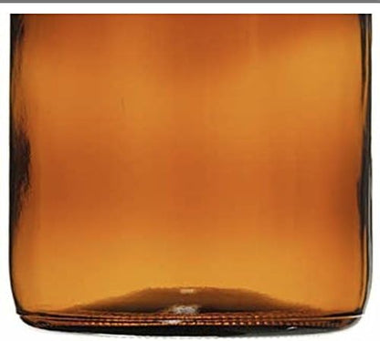 Sally's Organics 32oz Amber Glass Bottles - 2 Pack with USA-Made Tight Seal Lids - Quart-Sized Brown Glass Growlers for Beer, Kombucha, and Juice Storage