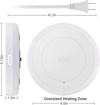 BESTINNKITS White Smart Coffee Auto On/Off Gravity-Induction Mug Office Desk Use, Candle Wax Cup Warmer Heating Plate (Up to 131F/55C), Middle…