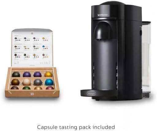 Nespresso Vertuo Plus Coffee and Espresso Maker By De'Longhi, Ink Black