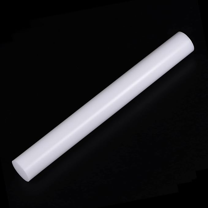 HARFINGTON Acrylic Clay Roller 9 Inch x 1 Inch Solid Non-Stick Plastic Round Tube Roller Polymer Clay Rod Fondant Rolling Pin for Shaping, Sculpting, Modeling DIY Crafts, White