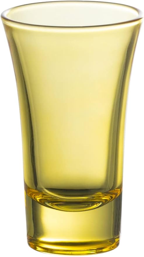 M&N HOME Yellow Shot Glass Set, 2 Oz Set of 6 Colored Shot Glasses, Whiskey Glasses, Tequila Shot Glasses, Cocktail Glasses, Shot Glasses for Vodka, Spirits & Liquors, Shot Glass Gifts (Yellow Set)