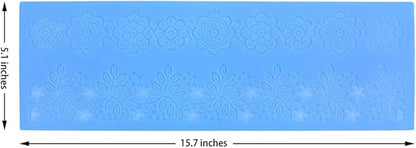 Embossing Lace Fondant Mold, Multi Circle Flowers Lace Mat Wedding, Silicone Molds for Cake Decorating Tool, Cake Lace Molds