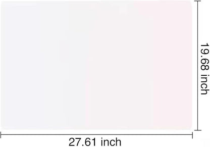 Extra Large Mulitpurpose Silicone Placemat,Countertop Protector, Kitchen Counter Mat, Table Mat, Heat Resistant, Washable, Non Slip (27.6x19.6 inch, Translucent-1pcs)