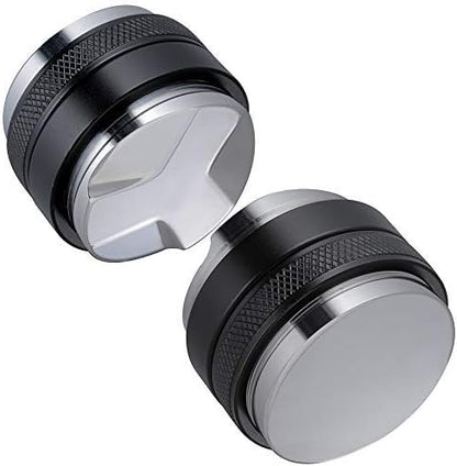 58mm Coffee Distributor and Tamper, Dual Head Coffee Leveler Fits for Portafilter, Increased Adjustable Depth- Professional Espresso Hand Tampers