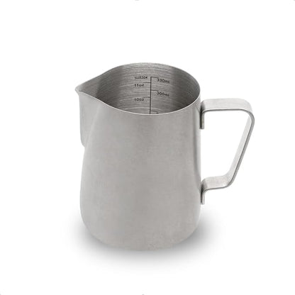 watchget Stainless Steel Milk Frothing Pitcher 12oz/350ml - Espresso Steaming Pitcher for Cappuccino, Latte Art, Coffee Machine Accessories Milk Jug Coffee Frother Cup, Matte Vintage