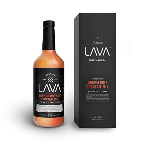 (3 Pack) LAVA Premium Skinny Paloma Mix Craft Cocktail Mixer, Ruby Red Grapefruit Juice, Key Lime Juice, Low Calorie, Ready to Use, No Artificial Sweeteners, Greyhound, Margarita