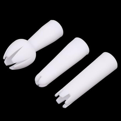 3Pcs White Set Whip Cream Dispenser Head Whipped Nozzle Mounting Mouth Base Tips Dinning Bar Whip Special Head Cream Chargers and Whippers