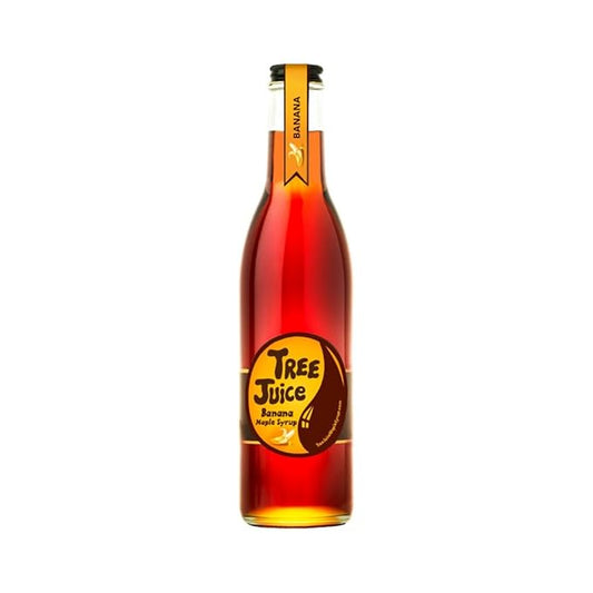 Tree Juice Banana Maple Syrup | All Natural, Non GMO, Vegan, Gluten Free, Vegetarian, Paleo | 12 Ounce Bottle