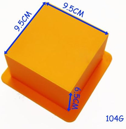 X-Haibei Large Cube Square Silicone Mold for Soap, Candle, Resin, Cake, and Cheese - 500ml, Food-Grade, Easy Release, Perfect for Beginners