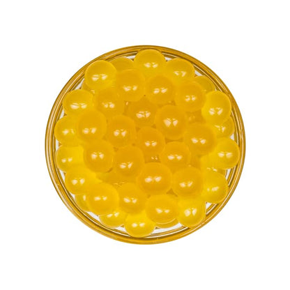 Tea Zone [7 Pounds] Peach Popping Pearls for Boba Tea Beverages, Sweets, Ice Cream Topping | B2061