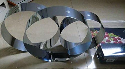 NEWLINE NY Stainless Steel Cake Mousse Rings for creating Round Appetizers, Molded Salads, Cakes, Mousse and Desserts, 3 Round Cake Mousse Flan Rings 8", 9.5" 10.5" Set