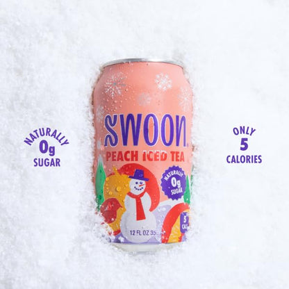 Swoon Peach Tea - Sugar Free, Low Carb, Paleo-Friendly, Gluten Free - Flavored Keto Drinks Made with Organic Black Tea & Sweetened by Monk Fruit and Stevia (Pack of 12)