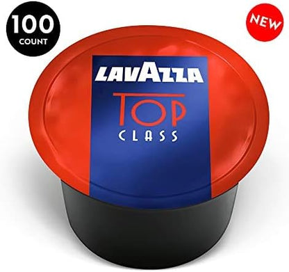 Lavazza Blue Top Class Espresso Capsules, Arabica and Robusta Blend, Compatible with Lavazza Classy Machines (100 Capsules)