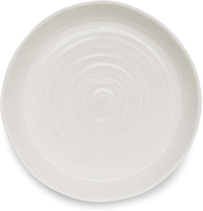Portmeirion Sophie Conran 11" Round Roasting Dish, Porcelain Casserole Baking Dish, Dishwasher, Microwave, Freezer, Oven Safe, Versatile Cookware for Roasting, Baking, and Serving (White)