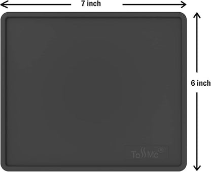 Espresso Tamping Mat I 6X7 Inch Food Safe Silicone Coffee Tamper Mat I Portafilter Mat For Baristas I Coffee Tamp Mat I Waterproof, Heat Resistant Tamping Pad and Tamp Station TM-CO05 Black