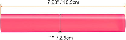 HARFINGTON Acrylic Clay Roller 7.28 Inch x 1 Inch Solid Non-Stick Plastic Round Tube Roller Polymer Clay Rod Fondant Rolling Pin for Shaping, Sculpting, Modeling DIY Crafts, Rose Red