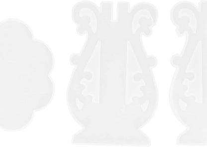 3Pcs DIY Silicone Flower Pot Shelf Mold Easy Demoulding Unique Shape Suitable for Resin Crafts (European Mold 60-732)