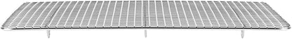 Restaurantware Met Lux 9.8 x 14.8 Inch Wire Baking Rack 1 Heavy-Duty Oven Wire Rack - Fits Jelly Roll Pan Dishwashable Stainless Steel Cooling Rack Elevated Feet Oven-Ready Up To 575F