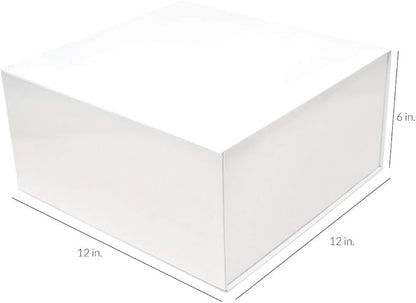 Prime Line Packaging Christmas Gift Boxes with Lids for Presents, Holiday Gift Boxes, Large White Gift Box for Small Business, Weddings, Birthdays, Storage, Bulk, 12x12x6, 15 Pack