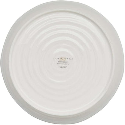 Portmeirion Sophie Conran 11" Round Roasting Dish, Porcelain Casserole Baking Dish, Dishwasher, Microwave, Freezer, Oven Safe, Versatile Cookware for Roasting, Baking, and Serving (White)