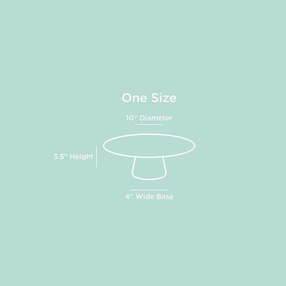 The Cake Stand -10" Ceramic Pedestal Cake Stand with Gloss Finish - Modern Display for Cakes, Cupcakes, Cookies & More - Perfect for Weddings, Birthdays & Baby Showers (Black)