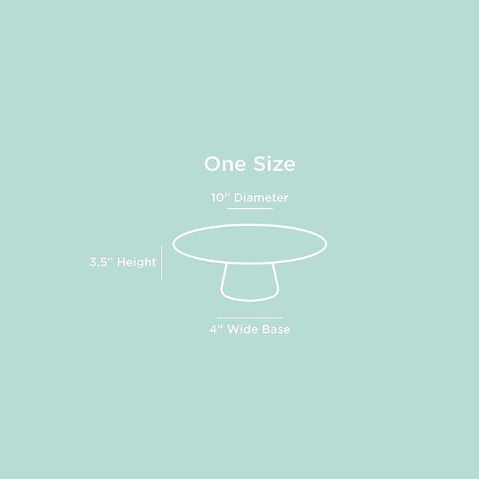 The Cake Stand -10" Ceramic Pedestal Cake Stand with Gloss Finish - Modern Display for Cakes, Cupcakes, Cookies & More - Perfect for Weddings, Birthdays & Baby Showers (Periwinkle)