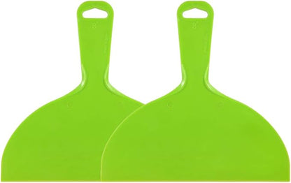 uxcell Putty Scraper 8" Plastic Flexible Putty Knives Disposable Spreader for Taping Drywall Wall Painting Green 2pcs