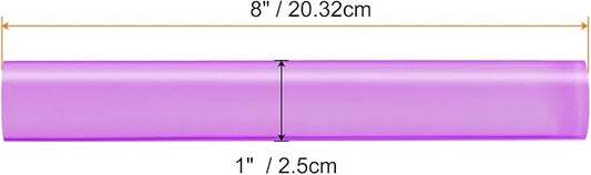 HARFINGTON Acrylic Clay Roller 8 Inch x 1 Inch Solid Non-Stick Plastic Round Tube Roller Polymer Clay Rod Fondant Rolling Pin for Shaping, Sculpting, Modeling DIY Crafts, Purple