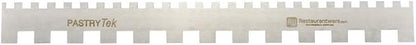 Restaurantware 19.8 Inch x 2 Inch Cake Comb 1 Square Decorating Comb - Double-Sided Assorted Edges Stainless Steel Icing Smoother For Decorating Or Sculpting Desserts