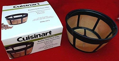 Cuisinart Coffee Maker, 12 Cup Programmable Drip, DCC-3000P1, Black & GTF-B Gold Tone Coffee Filter, Basket, Burr Mill