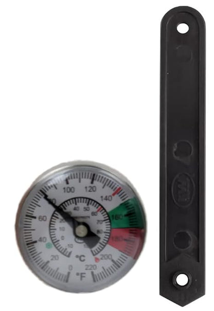 Rattleware Thermometer, Genuine Milk Frothing Thermometer and Barista Thermometer, Fast Readout and Clear Temperature Targets / 5" Probe, 1" Dial