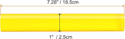 HARFINGTON Acrylic Clay Roller 7.28 Inch x 1 Inch Solid Non-Stick Plastic Round Tube Roller Polymer Clay Rod Fondant Rolling Pin for Shaping, Sculpting, Modeling DIY Crafts, Yellow