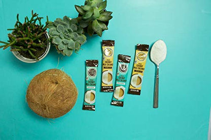 Coconut Cloud: Vegan Assorted Coffee Creamer Pack. Dairy Free, Made from Coconut Powder Milk with MCT Oil | 20 each of Original,Vanilla & Salted Caramel Single Sticks, 60 servings