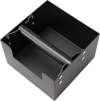 Espresso Knock Box, Stainless Steel Coffee Grind Knock Box Ground Waste Bin Container with Rubber Knocking Bar for Coffee Maker Machine