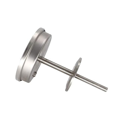 Stainless Steel Bi-Metal Thermometer,1.5" Tri-clamp 4" Stem, 3" Dial, 0 to 200 F Degrees