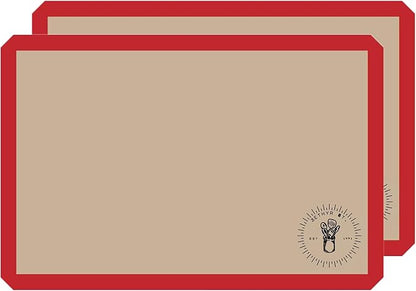 Silicone Baking Mats, Full Size Baking Sheet Liners, Multi Pack,17 x 25 inch, Non-Stick, Silicone Baking Sheet Liner, Perfect For Baking Macarons Cookies And Cakes (Full Size, 2, Baking Mats)