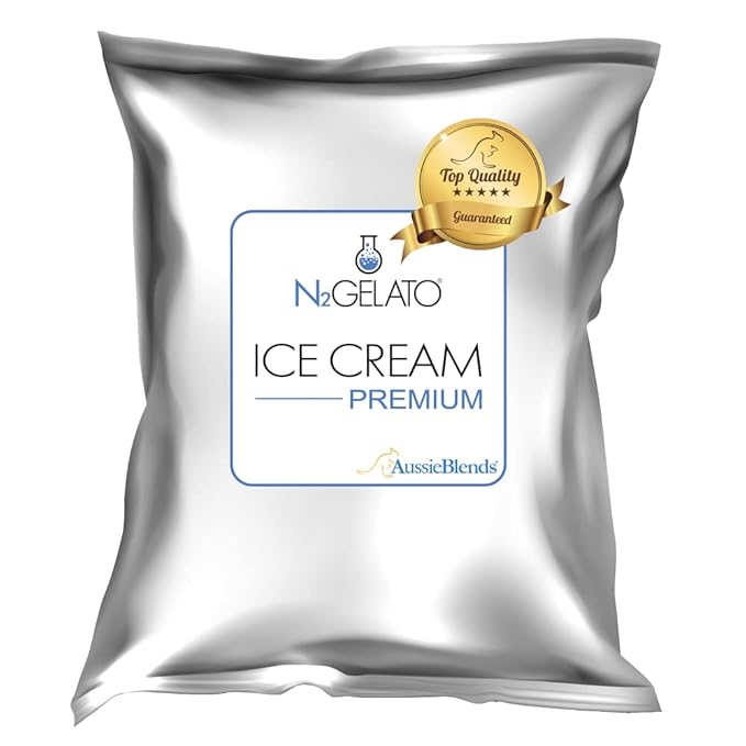 AussieBlends Premium Ice Cream Mix For Soft Serve, Rolled Ice Cream, Gelato, Liquid Nitrogen, 1-Pack, Imported