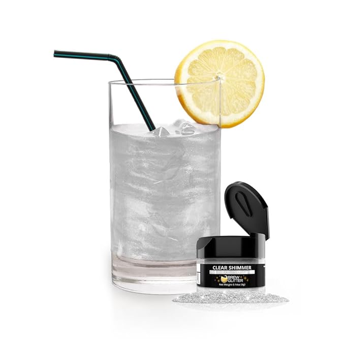 Brew Glitter Clear Edible Drink Glitter 1x 4g Jar for Cocktails, Beer, & Beverages