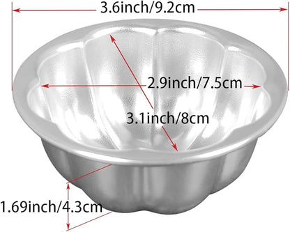 Cup Cake Molds Aluminum for Jello Nonstick Pudding Pan Cupcake Muffin Cups Cake Tartlets Baking Tool (3.5 x1.6inch)