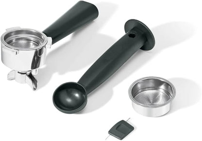 Beautiful Slim Espresso Maker by Drew Barrymore – 20‑Bar Pressure, Dual‑Spout 52 mm Portafilter, 50 oz Removable Tank, 2‑in‑1 Steam Wand & Touch Controls (Porcini Taupe)