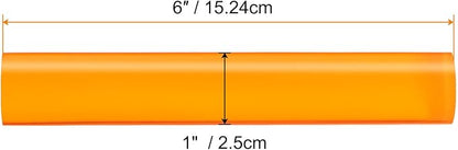 HARFINGTON Acrylic Clay Roller 6 Inch x 1 Inch Solid Non-Stick Plastic Round Tube Roller Polymer Clay Rod Fondant Rolling Pin for Shaping, Sculpting, Modeling DIY Crafts, Orange